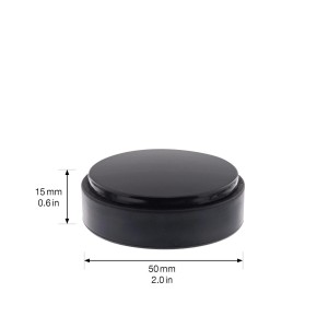 Schwarzer Wagner Bodentürstopper Black Deluxe, selbstklebend, Ø 50 mm.