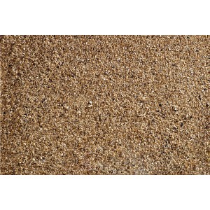Grauer Strahlsand 1-2 mm, ideal zum Reinigen und Aufrauen von Oberflächen.