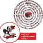 Einhell Akku-Kappsäge TE-MS 18/210 Li-Solo, Teil der Power X-Change Familie.