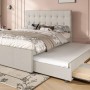 okwish Polsterbett 140x200cm mit Schubladen Schlafzimmer Beige ohne Matratze_10