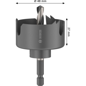 Bosch Lochsäge Wood and Drywall mit Aufsteckhalter Ø 48 mm x 27 mm Grau