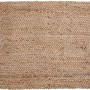 Naturfarbener Jute Teppich, 60x90 cm, geflochtene Optik.