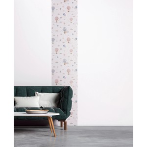 AS Creation selbstklebende Tapete Pop Up Panel mit Ballons in Rosa und Blau.