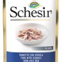 Schesir Katzen-Nassfutter Thunfisch mit Wolfsbarsch, 85g Portionsbeutel.