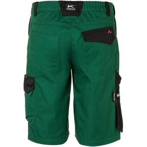 Kübler Pulse Eco Shorts in Moosgrün/Schwarz, Arbeitskleidung mit Cargotaschen und Stretcheinsatz.