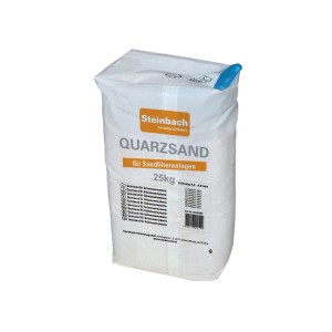 Steinbach Filtersand, Quarzsand für Pool Filteranlagen, 25 kg Sack.