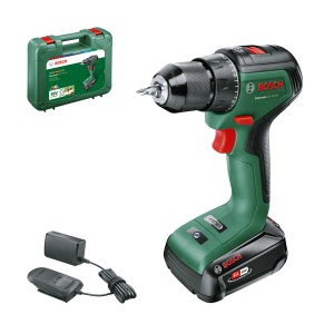 Bosch 18V Akku-Bohrschrauber UniversalDrill mit Akku, Ladegerät und Koffer.