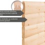 Detailaufnahme der Woodfeeling Sauna Jella: Holzbohlen mit Nut- und Feder-Verbindung.