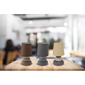 Näve Tischleuchte Stoney, Keramik Natur, 31 cm, verschiedene Farben. Design-Tischlampe für gemütliches Ambiente.