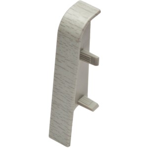 OBI Zwischenstück Buche Grau, 2er-Pack für Sockelleisten, Zubehör für Laminat & Parkett.