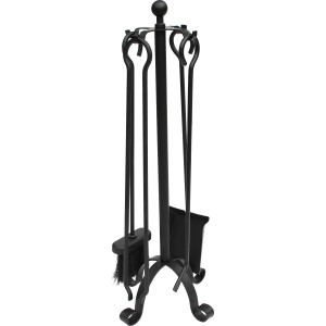 CMI Kaminbesteck 4-teilig Edelstahl Schwarz