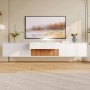 okwish TV Schrank mit Modernem Design Projektorhalter 180 x 34 x 30 cm Weiß_2