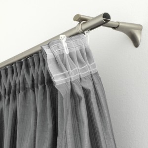 Gardinia Klickgleiter Maxi, 20er-Pack, in Gardinenschiene mit Vorhang.