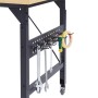 okwish Werkbank mit Lochwand Rollen AC/USB Für Garage 120x60x155cm Natur_7