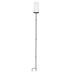 Solar-Kerze Kunststoff XL Ø 7 cm x 117 cm Weiß