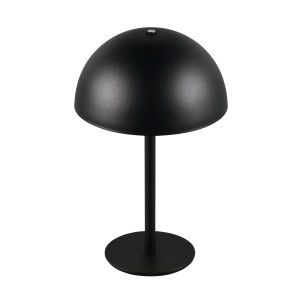 Schwarze, dimmbare LED-Tischleuchte Munoz von Reality, Ø 13 cm.