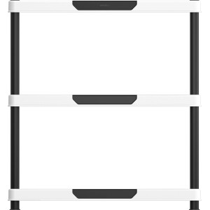 Duramax Kunststoffregal mit 3 Fächern, ideal für Keller, Garage oder Abstellraum.