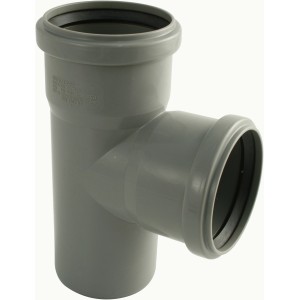 Marley HT-Einfachabzweig DN 50/50, 87° für Abwasserleitungen, grau.