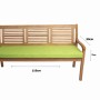 Grünes Setgarden Medio Kissen auf Gartenbank, 110x50x7cm, für 2-Sitzer Bänke.