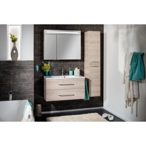 Fackelmann Bad-Hochschrank B.Clever Alaska Esche, 30 cm breit, im Badezimmer-Set.