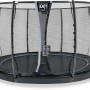 Schwarzes EXIT Dynamic Bodentrampolin Ø 366 cm mit Sicherheitsnetz.