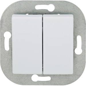 OBI Serienschalter Sirius in Lackweiß für die Unterputzmontage.