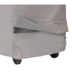 Tepro Universal Abdeckhaube für Smoker, taupe, mit Belüftung und Klettband.