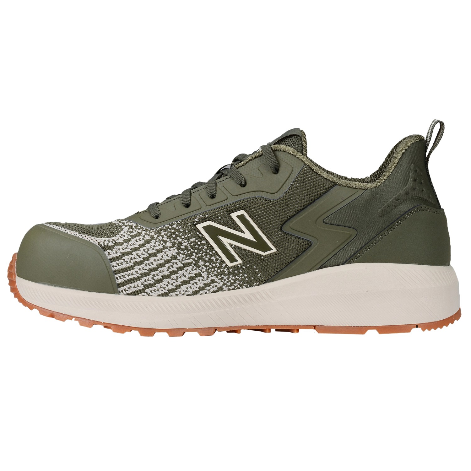 New Balance Sicherheitsschuh Speedware Olive-Weiß, Größe 40, mit rutschfester Sohle und Zehenkappe.