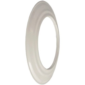 Weiße Bertrams Rosette, pulverbeschichtet, Ø 110 mm, für Gas-Kaminöfen.