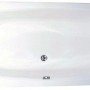 Weiße Sanoacryl Körperform-Badewanne Marbela, 170 cm, Aufsicht.