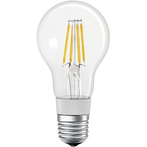 LEDVANCE SMART+ Bluetooth LED-Lampe, Kolbenform, Filament klar, E27, 5,5W.