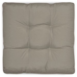 Hellgraues Beautissu Loungekissen Flair, 70x70 cm, für Outdoor Sitzmöbel.