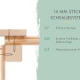 Detailaufnahme Steck-Schraubsystem des Karibu Gartenhauses Vellinge mit wasserabweisender Profilierung.