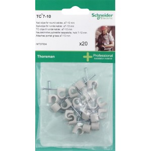 Schneider Electric Nagelschellen für Rundkabel, 20er-Packung.