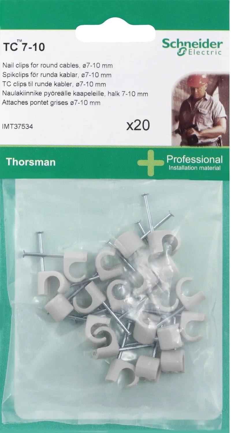 Schneider Electric Thorsman Kabelklemmen – Edelstahl, Für 20 Mm Kabelkanal, Konform Mit 18. Auflage, 100er-Packung