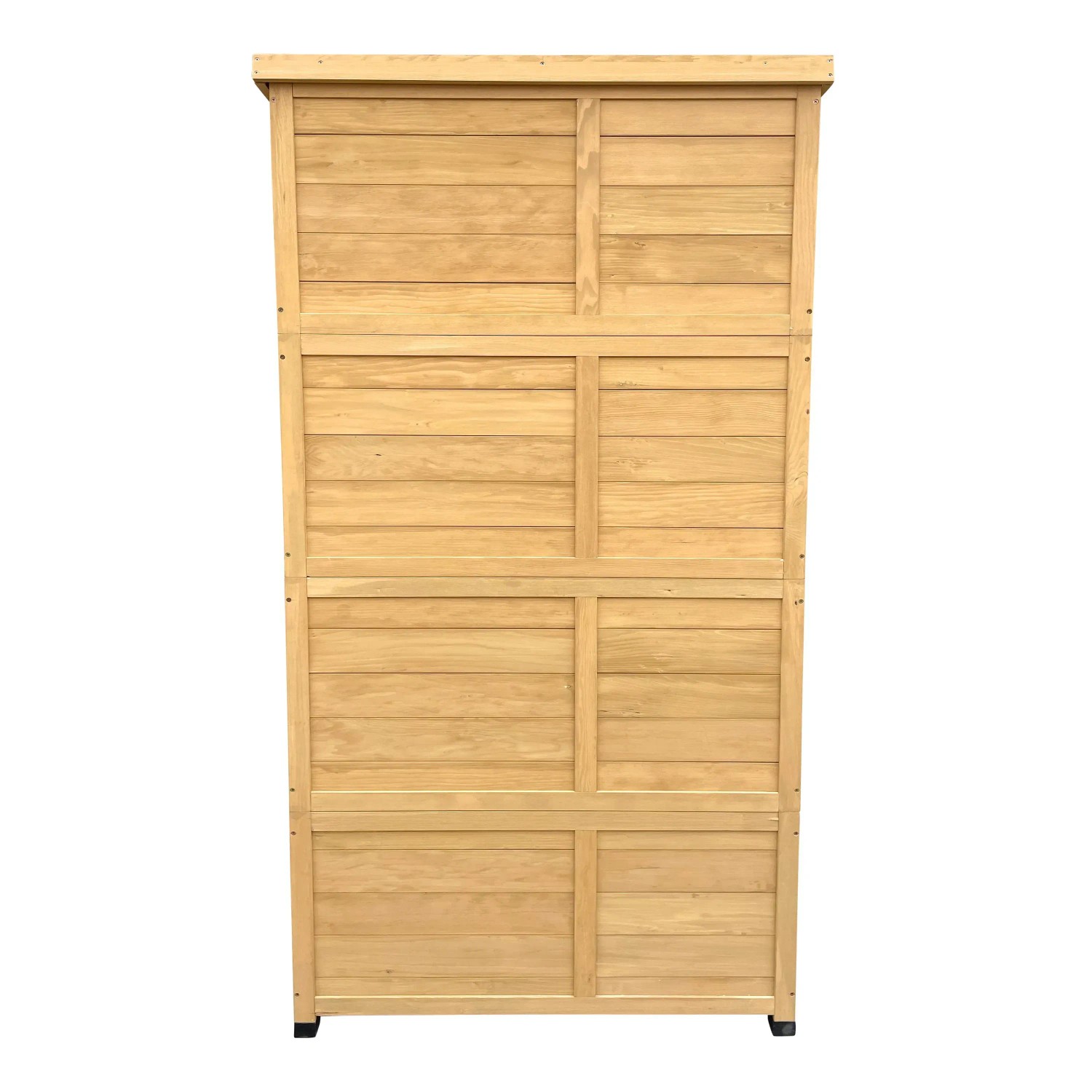 Axi Gartenschrank Hugo aus Holz (FSC®), braun. Rückansicht des Holzschranks.