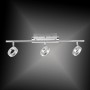 Moderne 3-flammige LED Deckenleuchte Sileda von Paul Neuhaus, Aluminium matt.