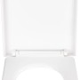 Weißer Wenko Premium WC-Sitz Calla aus Thermoplast mit Absenkautomatik, geöffnet.