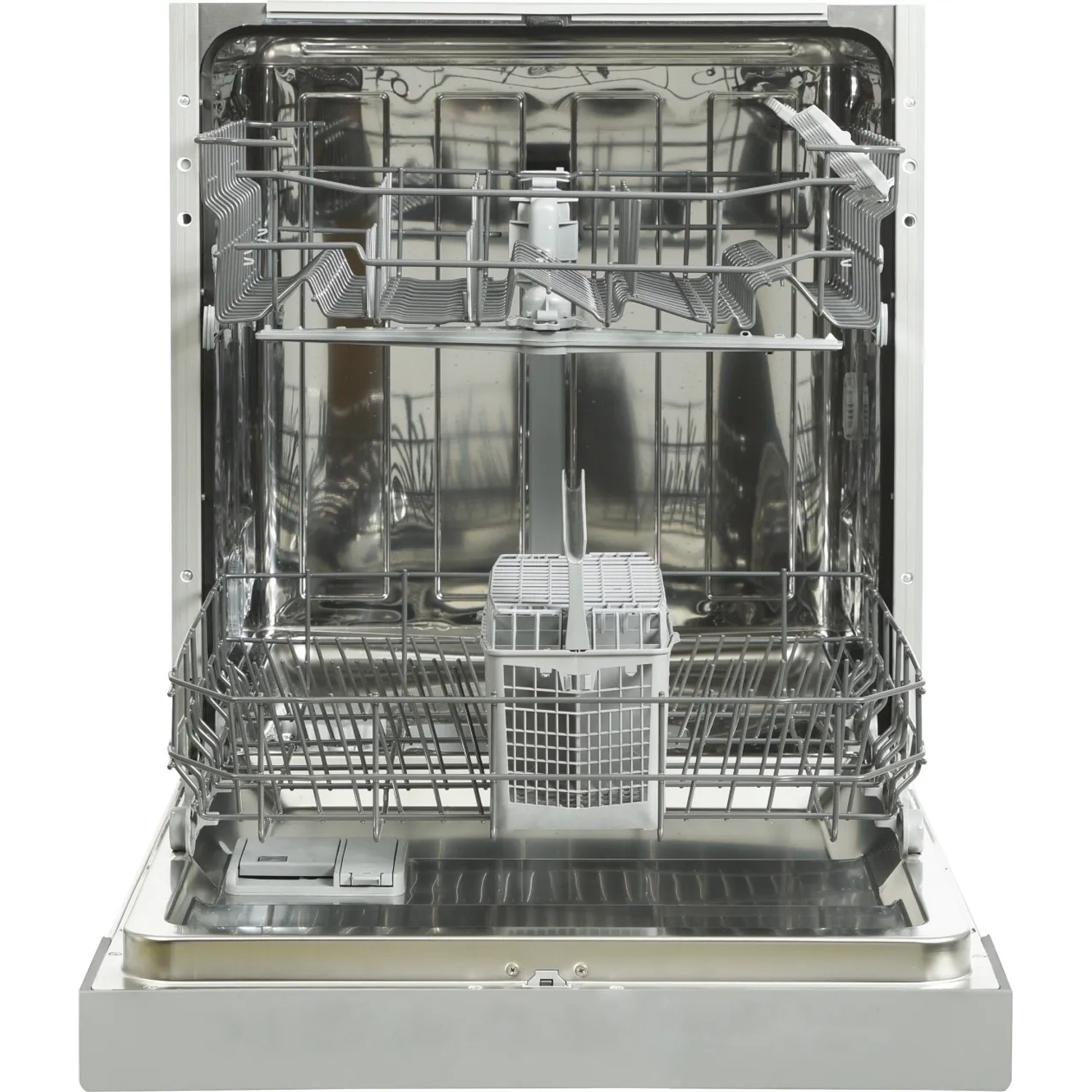 Innenansicht des Respekta Geschirrspülers als Teil der Economy Küchenzeile KB280ESSS.