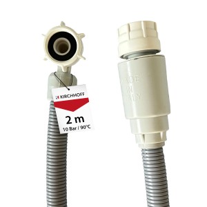 Kirchhoff Sicherheits-Zulaufschlauch, 2 m, für Waschmaschine und Spülmaschine.