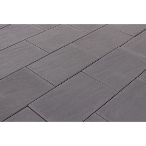 Graue Terrassenplatten in Schieferoptik, 60x40 cm, für Gartenwege und Terrassen.