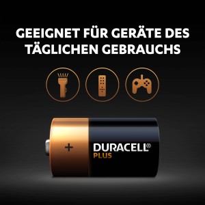 Duracell C Batterie, 1,5V Alkaline, geeignet für viele Geräte.