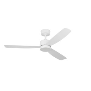 Weißer Eglo LED-Deckenventilator Bonassola, 132,6 cm Durchmesser. Ventilator für Wohnräume.