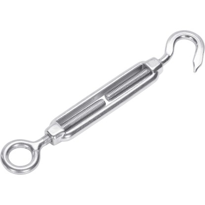 HEAVYTOOL Spannschloss Edelstahl V4A AISI 316 - Haken/Haken Für Seile & Drahtseile