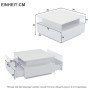 okwish Couchtisch mit LED 2 Schubladen Präsentationsbereich 70x70x41cm Weiß_5