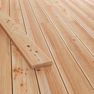 Terrassendiele mitteleurop. Lärche natur 2,8 cm x 14,5 cm x 300 cm