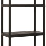 Schwarzes OBI Kunststoffregal XS-60 mit 4 Böden, 135x60x30 cm.