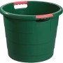 Grünes Garantia Universal-Rundgefäß Toni 70 l mit roten Griffen für Garten & Ernte.