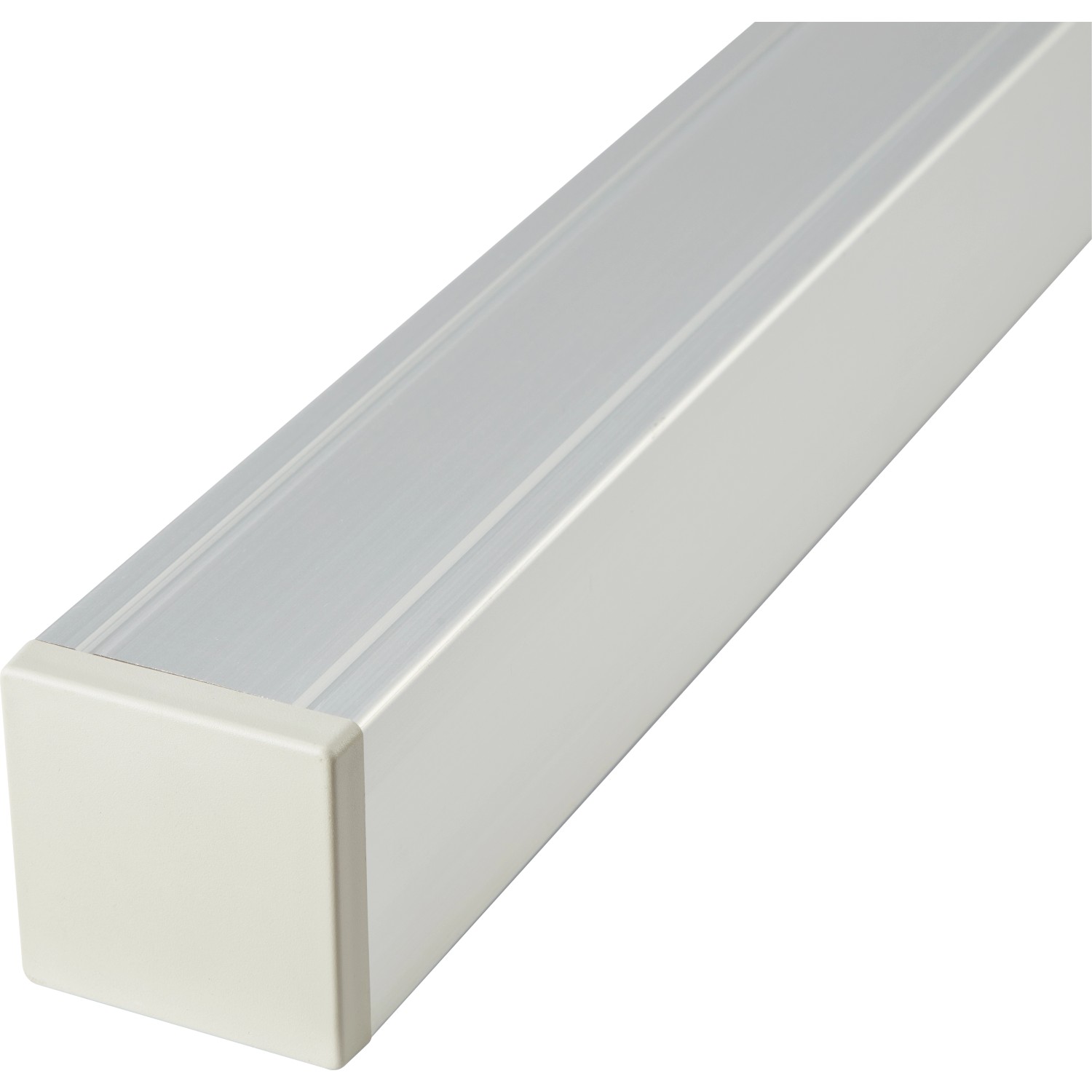 Aluminium Pfosten (95cm) mit Kappe für Zaunbau & Sichtschutz in Silber.