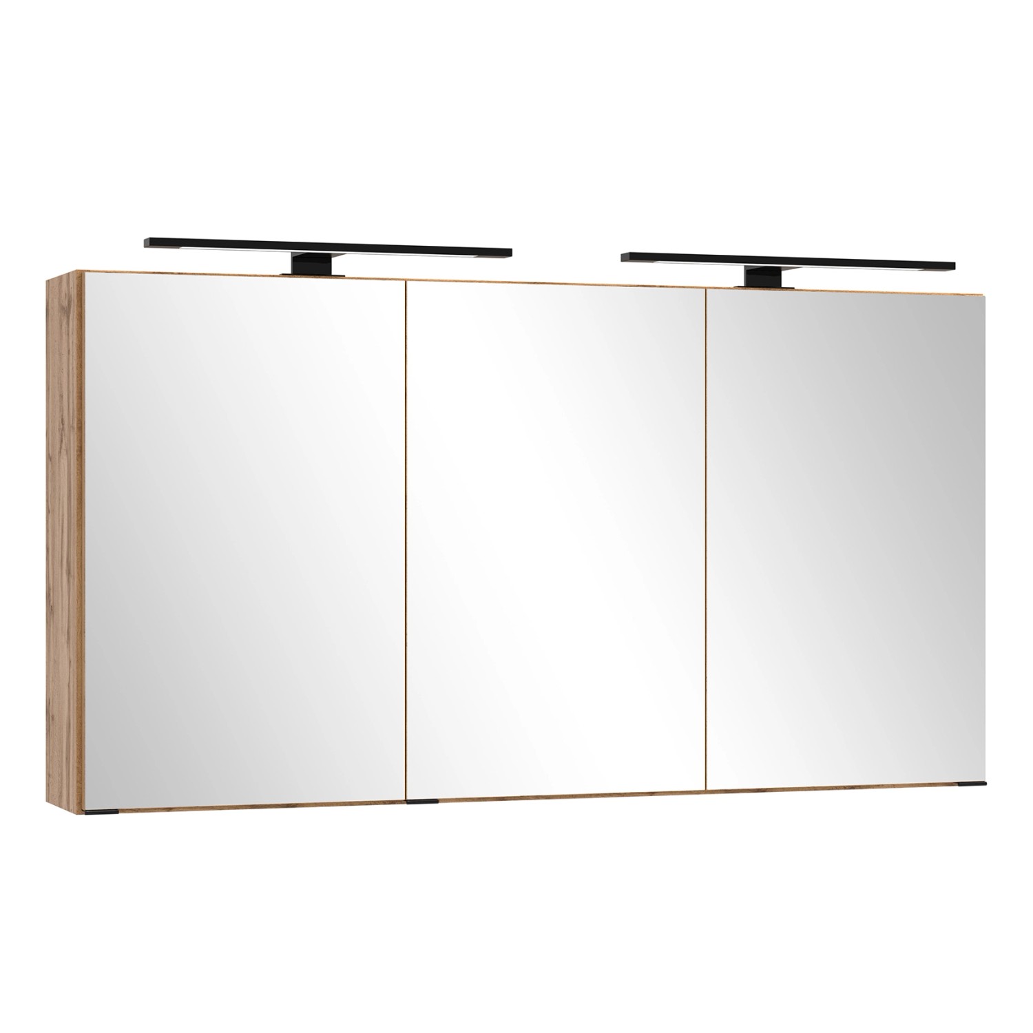 Held Möbel Waschtisch-Set Becken Weiß 200 x 120 x 47 cm Wildeiche 2-tlg._6